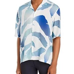 NWT Boss Blue and White Artistic Casual Shirt